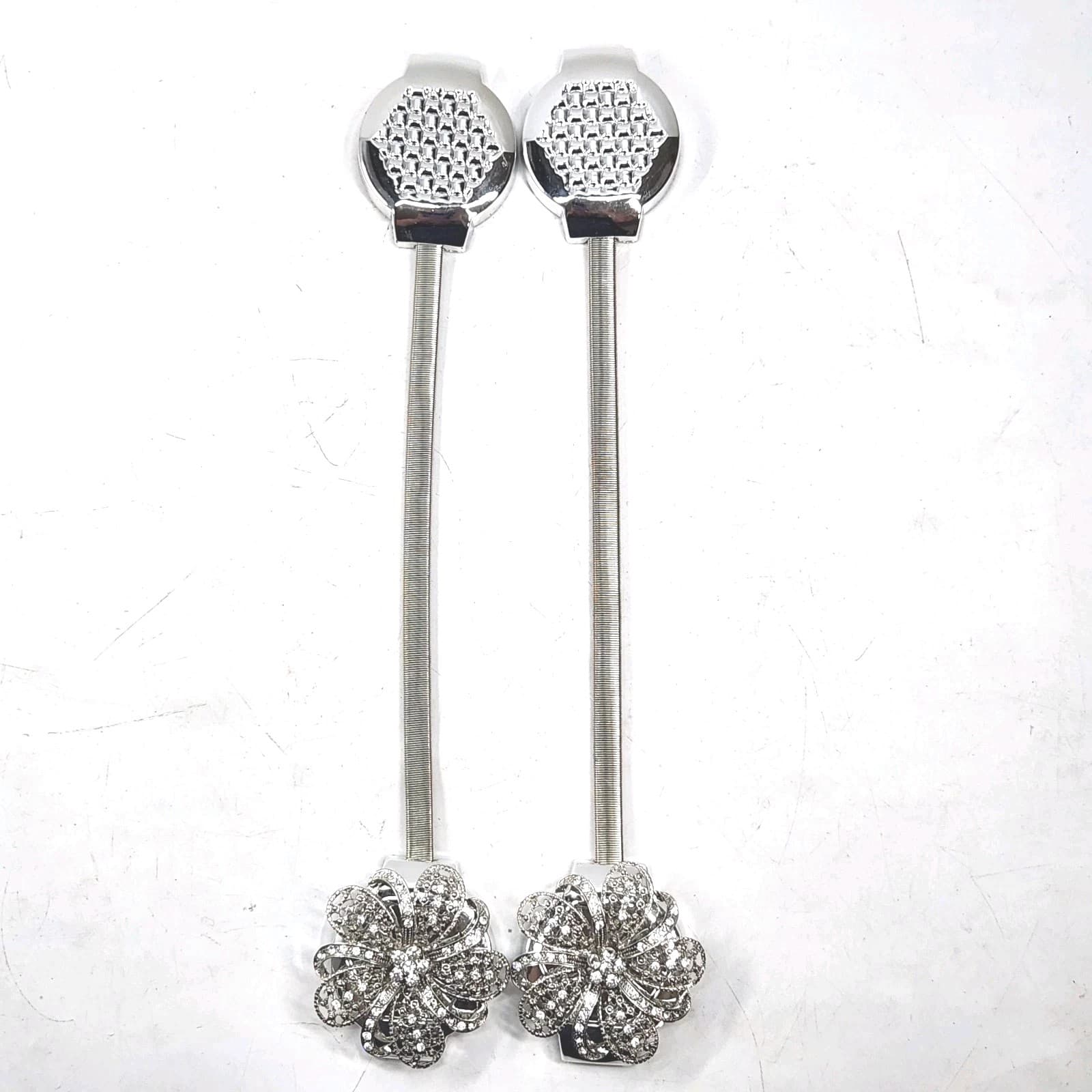 Crystal Curtain Tiebacks Window Drapery Holder Magnetic Curtain Holdbacks Pair 3