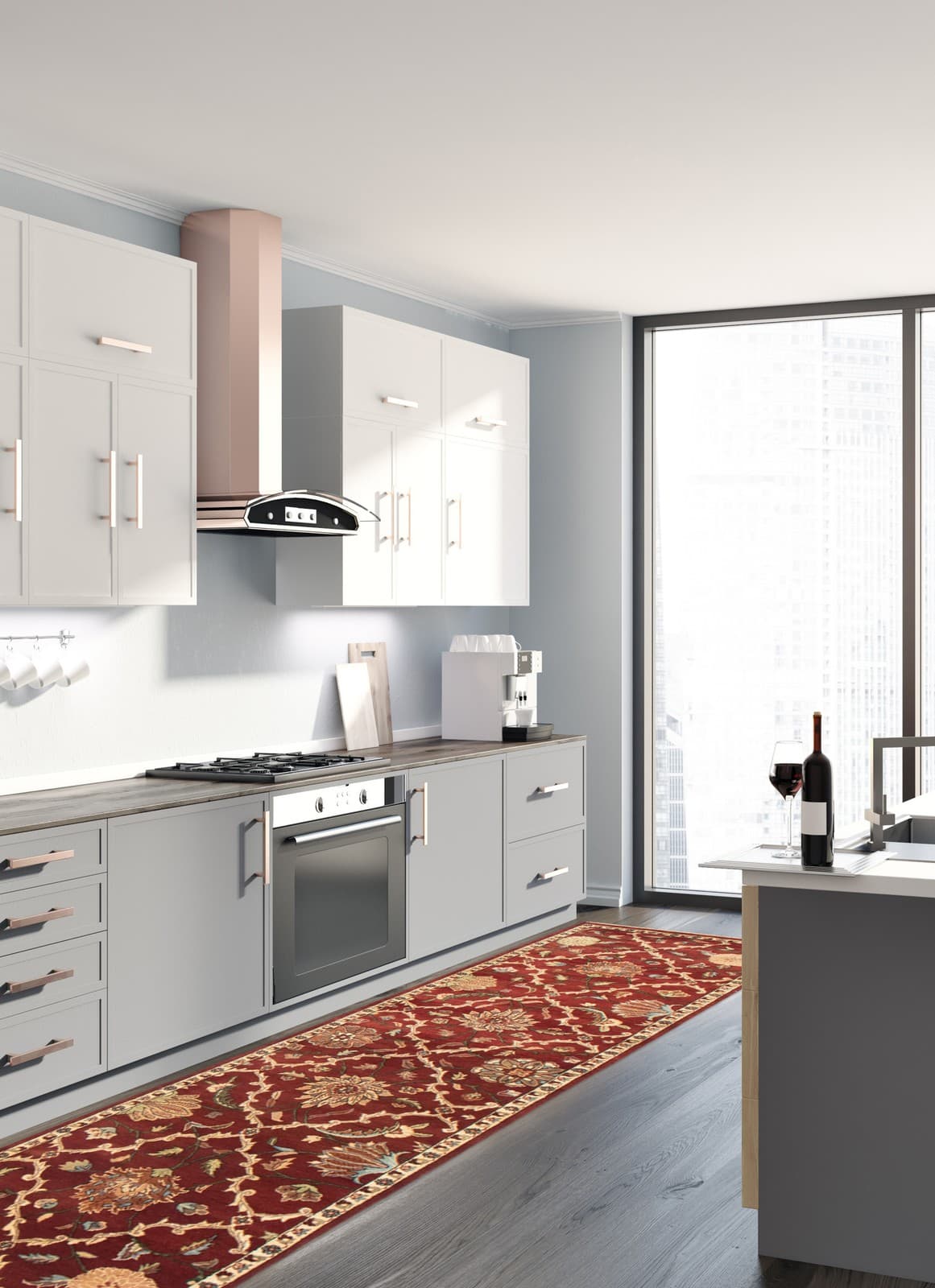 2'7" x 10'4" Vintage Hand-knotted Runner Rug Traditional Oriental Wool Carpet 2