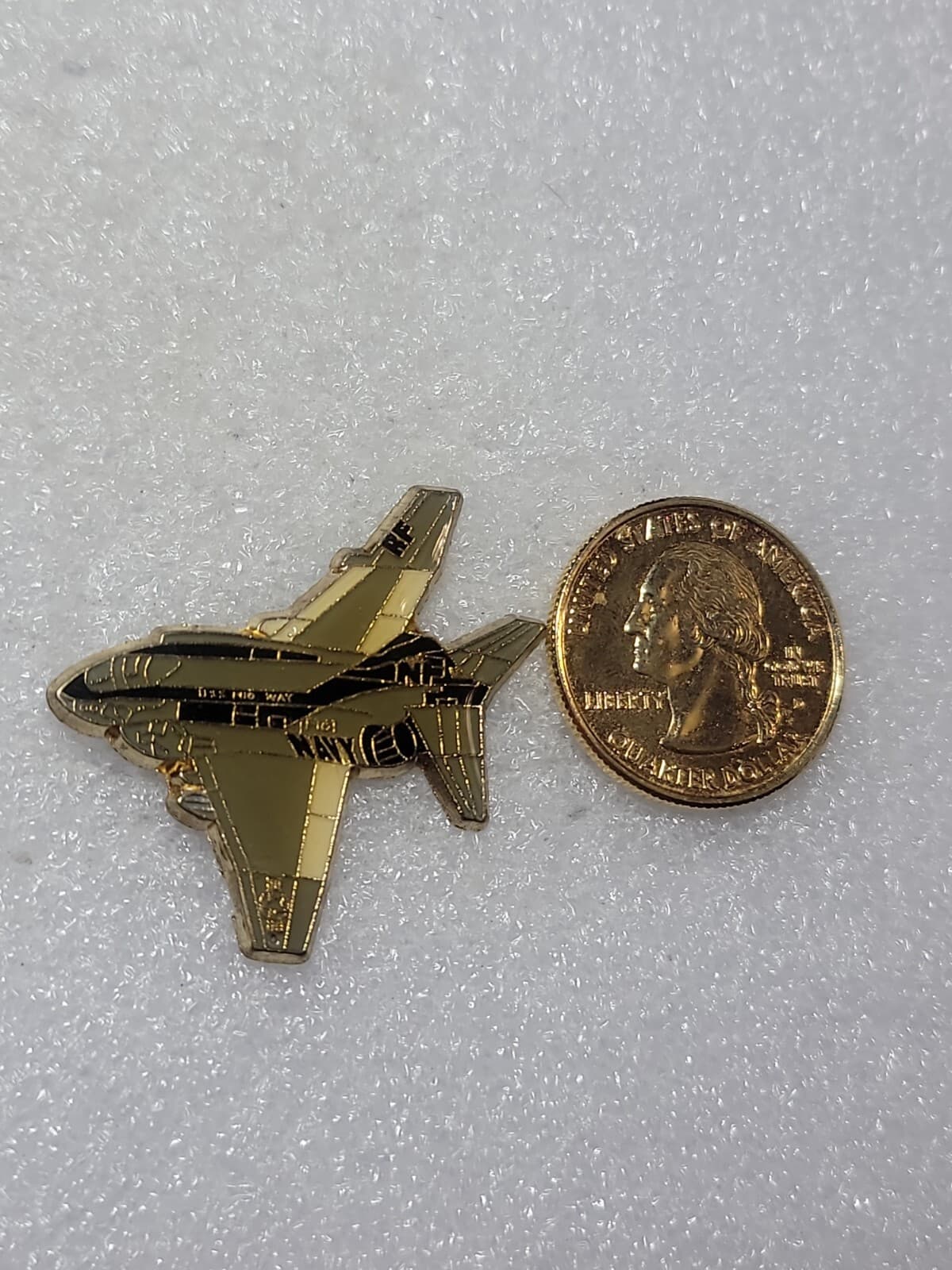 U.S. MILITARY JET AIRCRAFT HAT LAPEL PIN F-4 Phantom PLANE NAVY USAF ENAMEL VTG  2