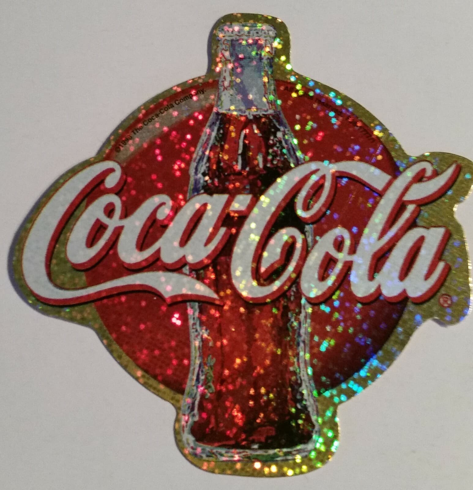 COCA-COLA--NEW--Vintage (1998) Licensed Prismatic Vending Machine Sticker (#660) 2