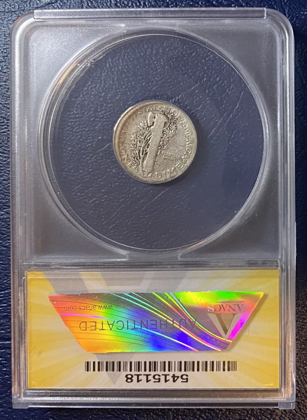 100% to Charity - 1916 D Mercury Dime 10C 90% Silver ANACS G 04 GOOD 4 DETAILS 2