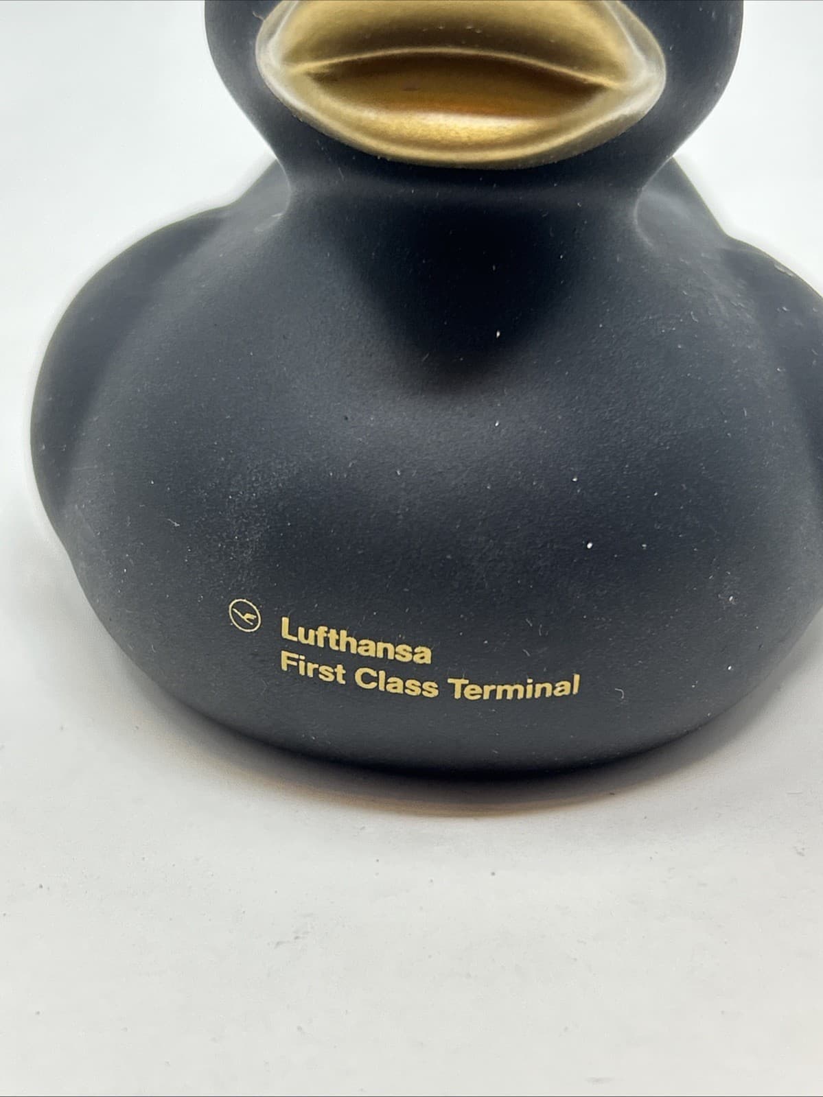 Lufthansa First Class Terminal Rubber Black Duck Collectible Rare 2