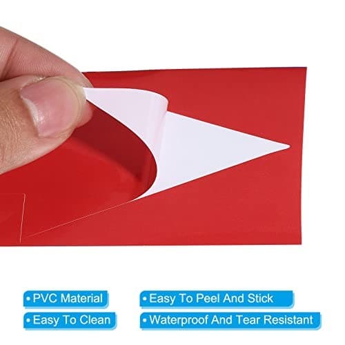  8"x2" Arrow Sticker, 10 Pack PVC Removable Self Adhesive Waterproof Floor Red 4