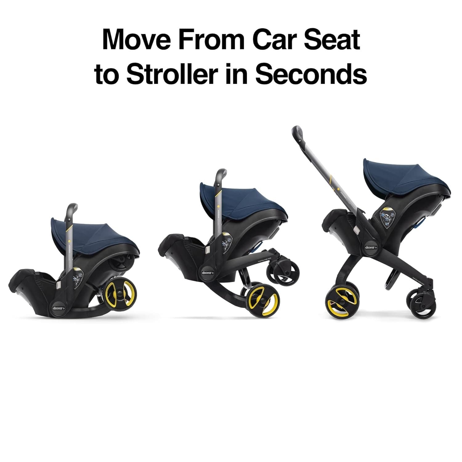 Doona Car Seat & Stroller, Deep Blue - All-in-One Travel System  5