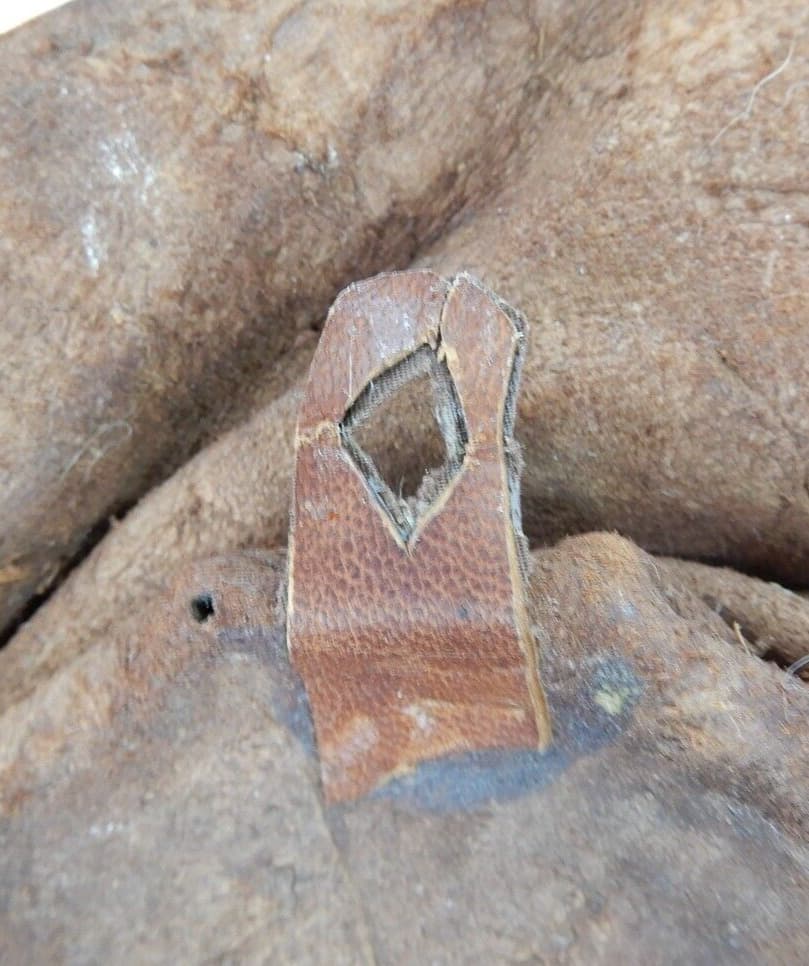 Vintage Leather Wall Mask Woman's Face Handcrafted Sculpture 6