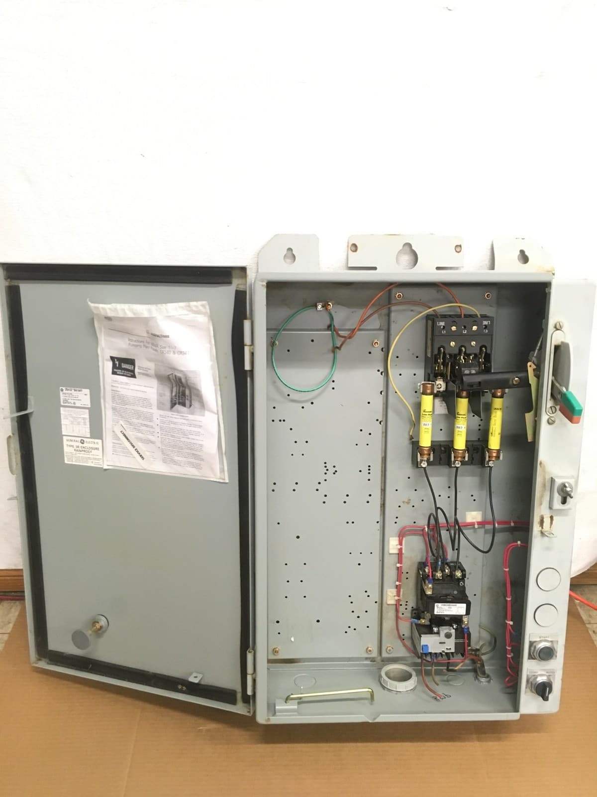 GE Control Type 3R Enclosure Rainproof Pumping Plant Panel w/ Instruction Sheet 2