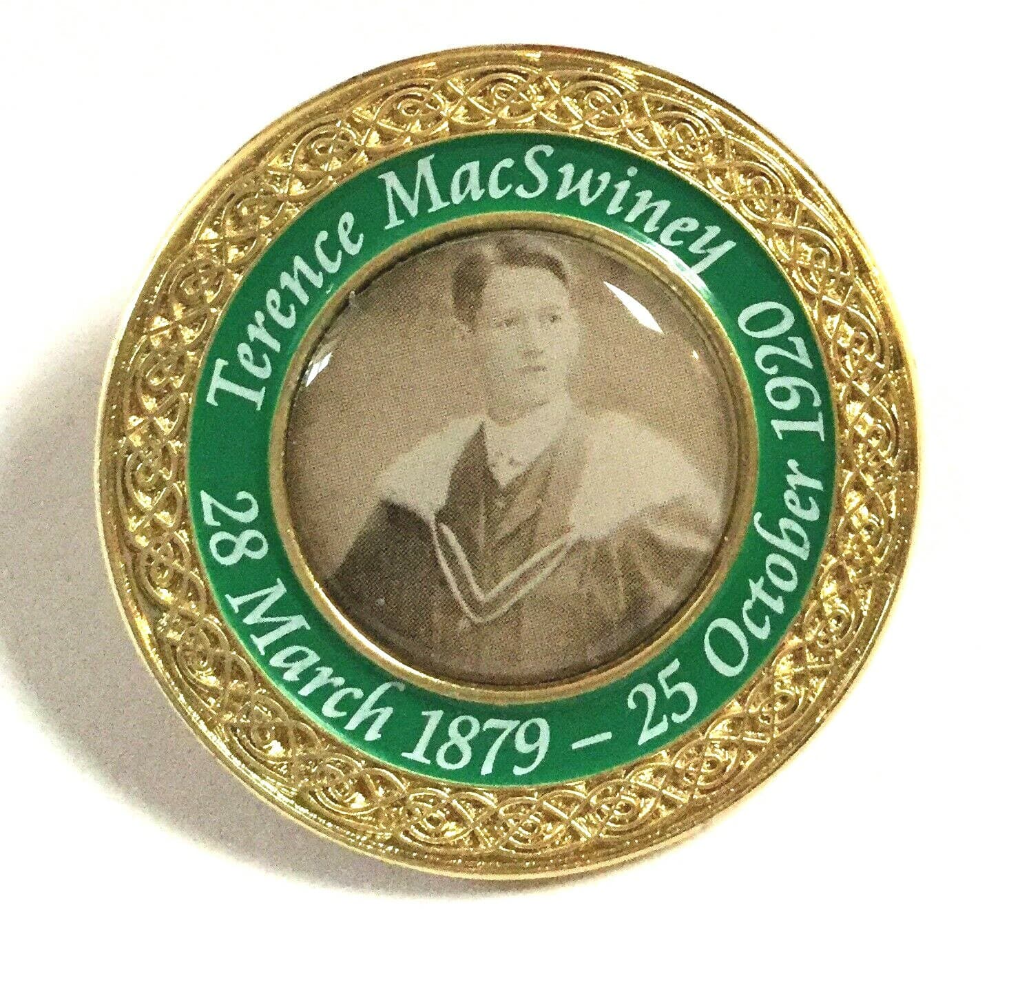 Terence MacSwiney badge,Irish Republican ,MAYOR OF CORK ,died Hunger strike,1920 2