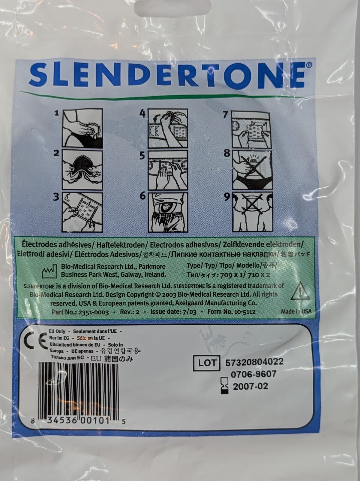 LOT 2!🚨Slendertone Replacement Abdominal Toning Pads 6 TOTAL Adhesive for Belt 5