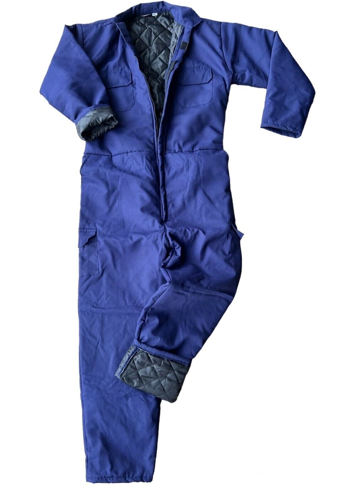 Mens Insulated Quilted Padded Coveralls Workwear Thermal Overalls Boilersuit 2