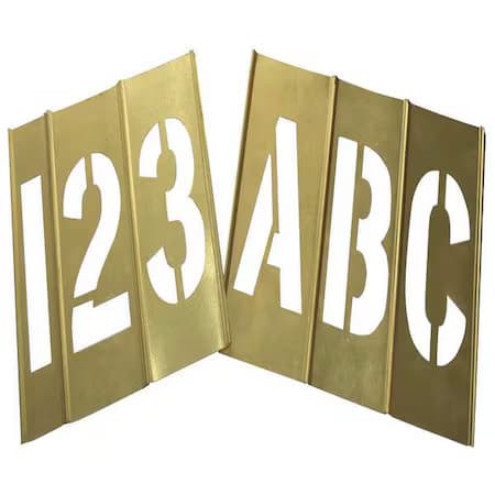 Stencil Kit, Combination Set, Letters And Numbers, 6 In Character Height, Not