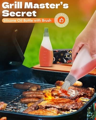 Grilling Gifts for Men Smoker Accessories - Silicone Basting Brush for Black 3