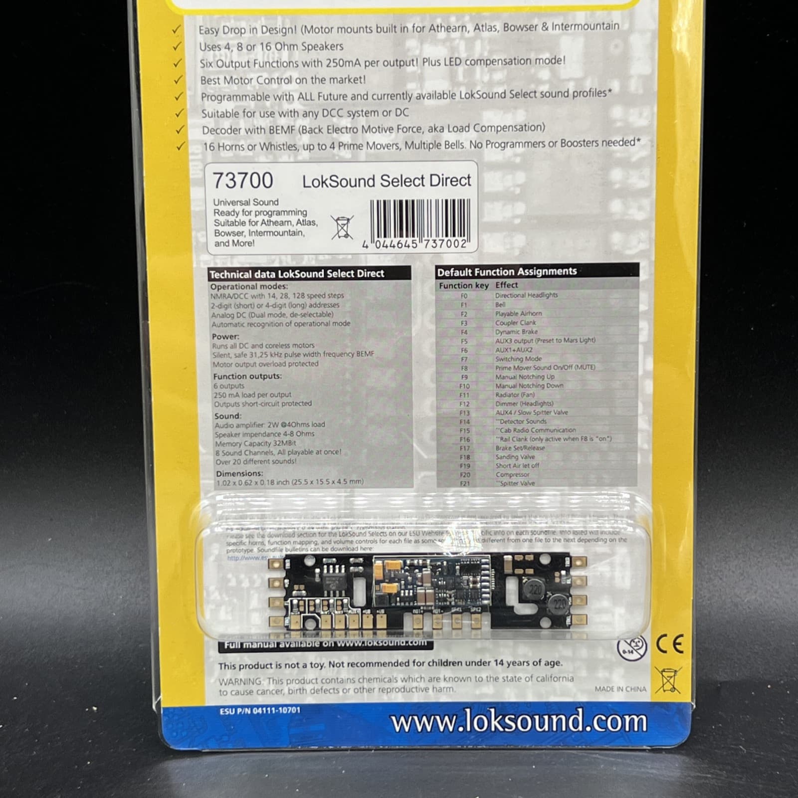 NOS ESU Loksound Direct 73700 Universal Sound Decoder  4