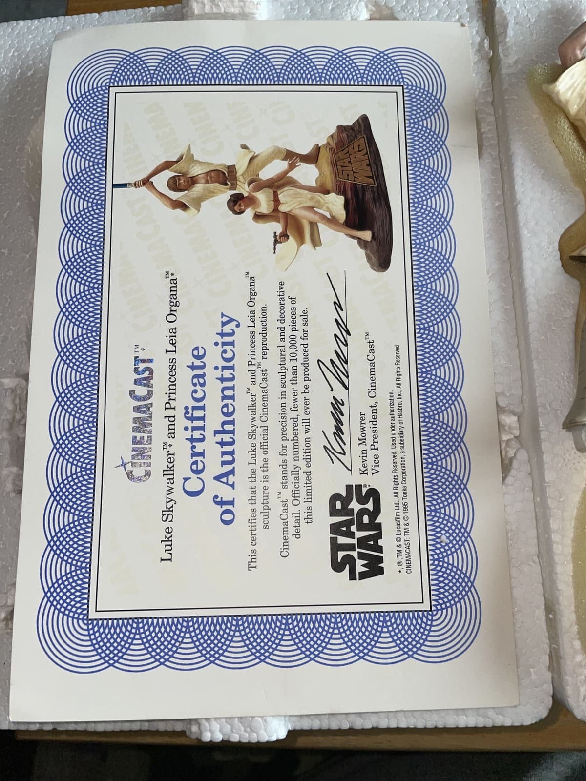 STAR WARS CINEMACAST NEW HOPE #3038/5000 LUKE SKYWALKER & PRINCESS LEIA ORGANA 3