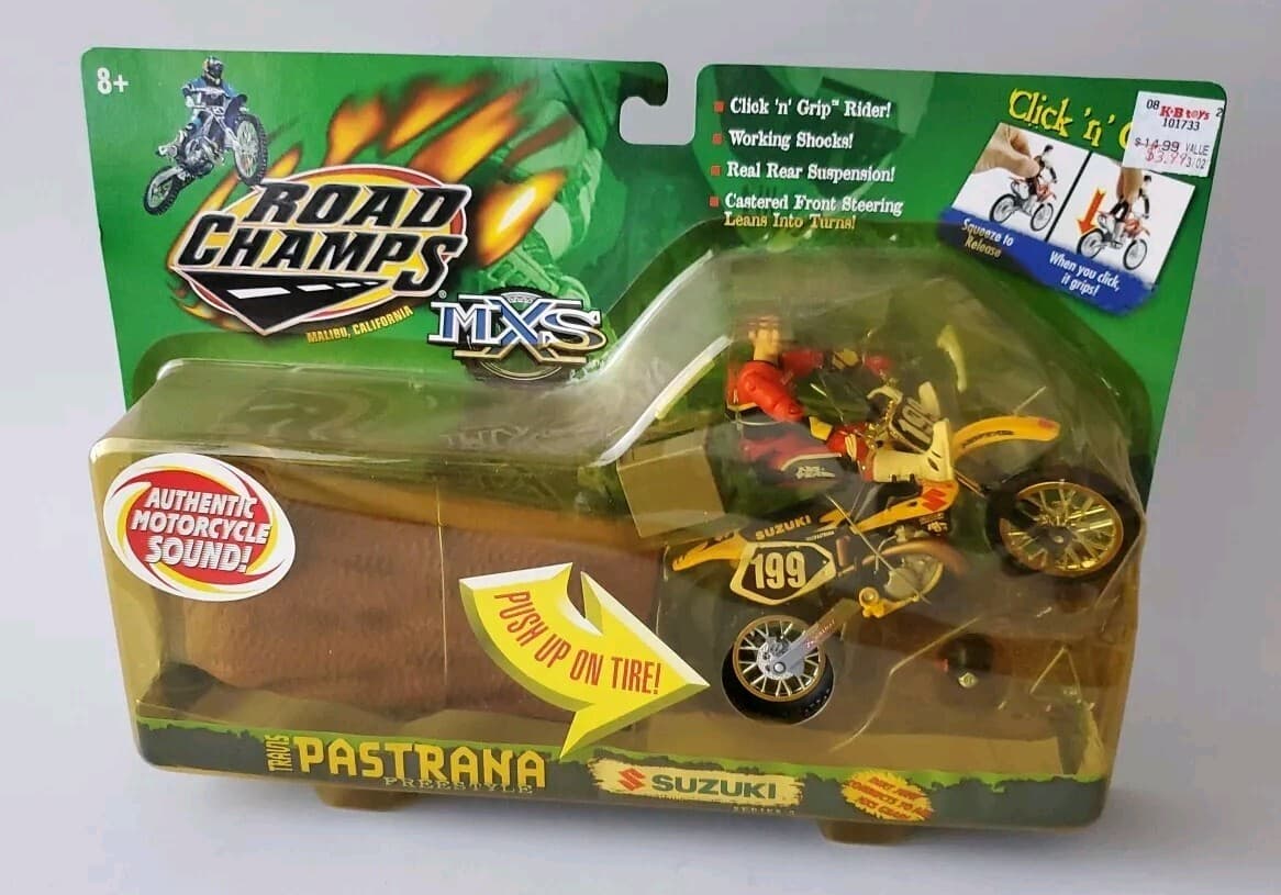 RM250 TRAVIS PASTRANA SUZUKI ROAD CHAMPS MXS MOTORCYCLE NO FEAR RIDER  RM 250 MX