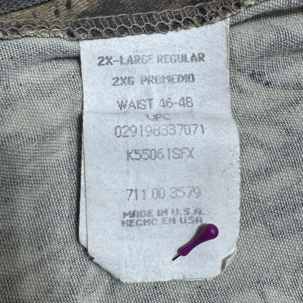 Commander Camouflage Hunting Pants Mossy Oak Tree Bark Pattern 2XL Made in USA 6