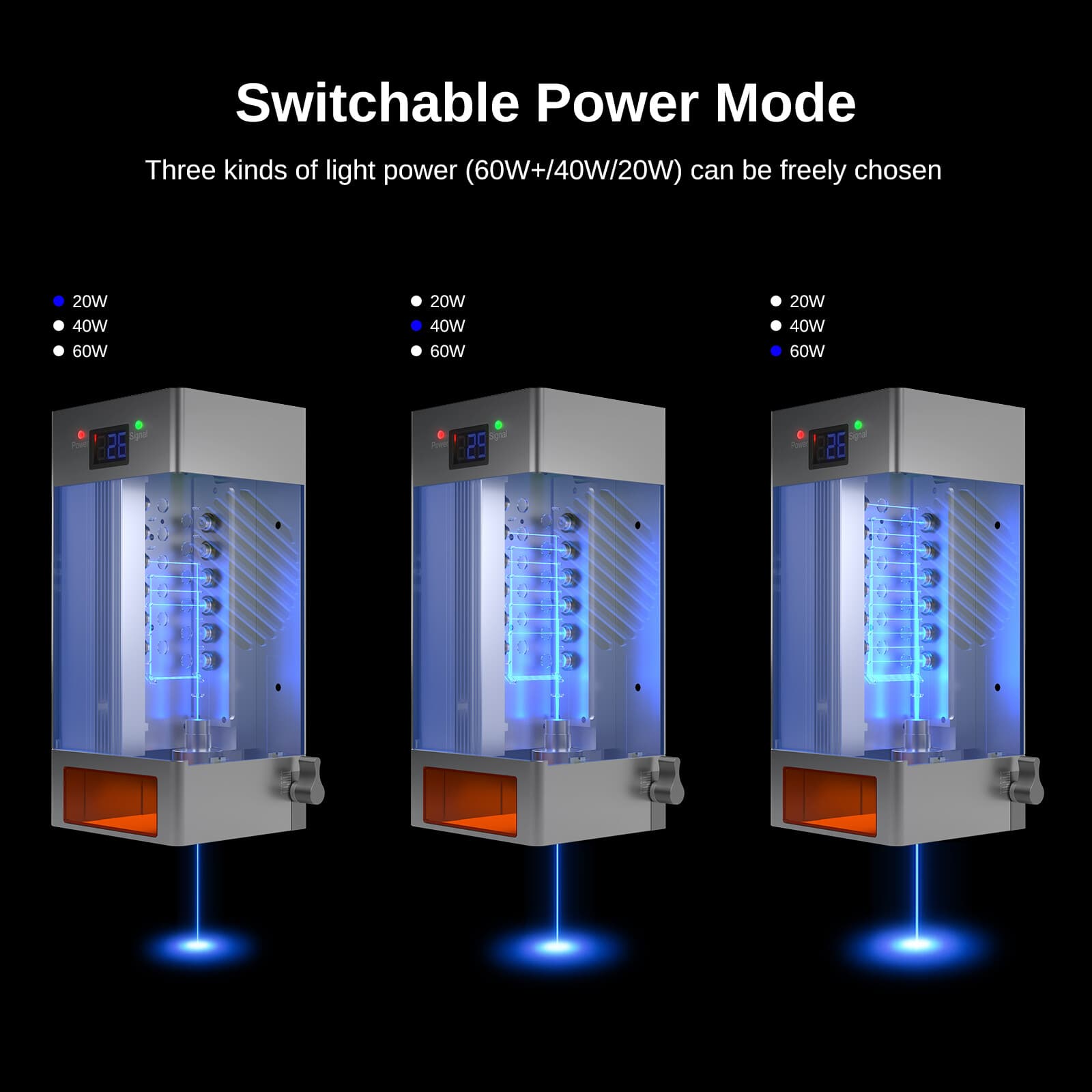 Upgrade 60W LASER TREE K60 Laser Module Head for Laser Engraving and Cutting 2
