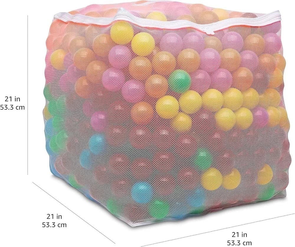 BPA Free Crush-Proof Plastic Ball, Pit Balls with Storage Bag, for Toddlers Kids 5