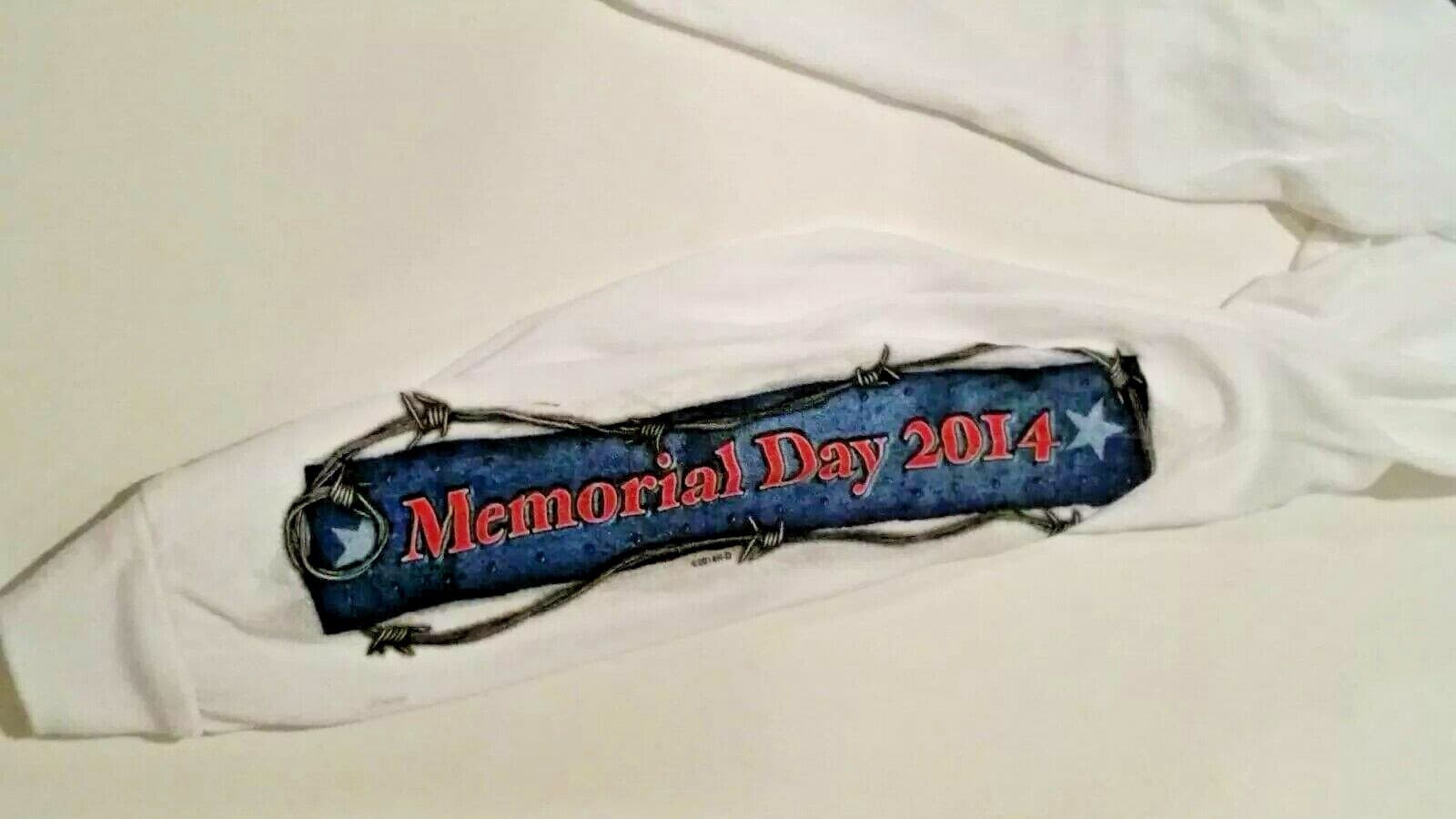 Harley Davidson Long Sleeve Shirt 2014 Ride Of The Patriots Size Medium 3