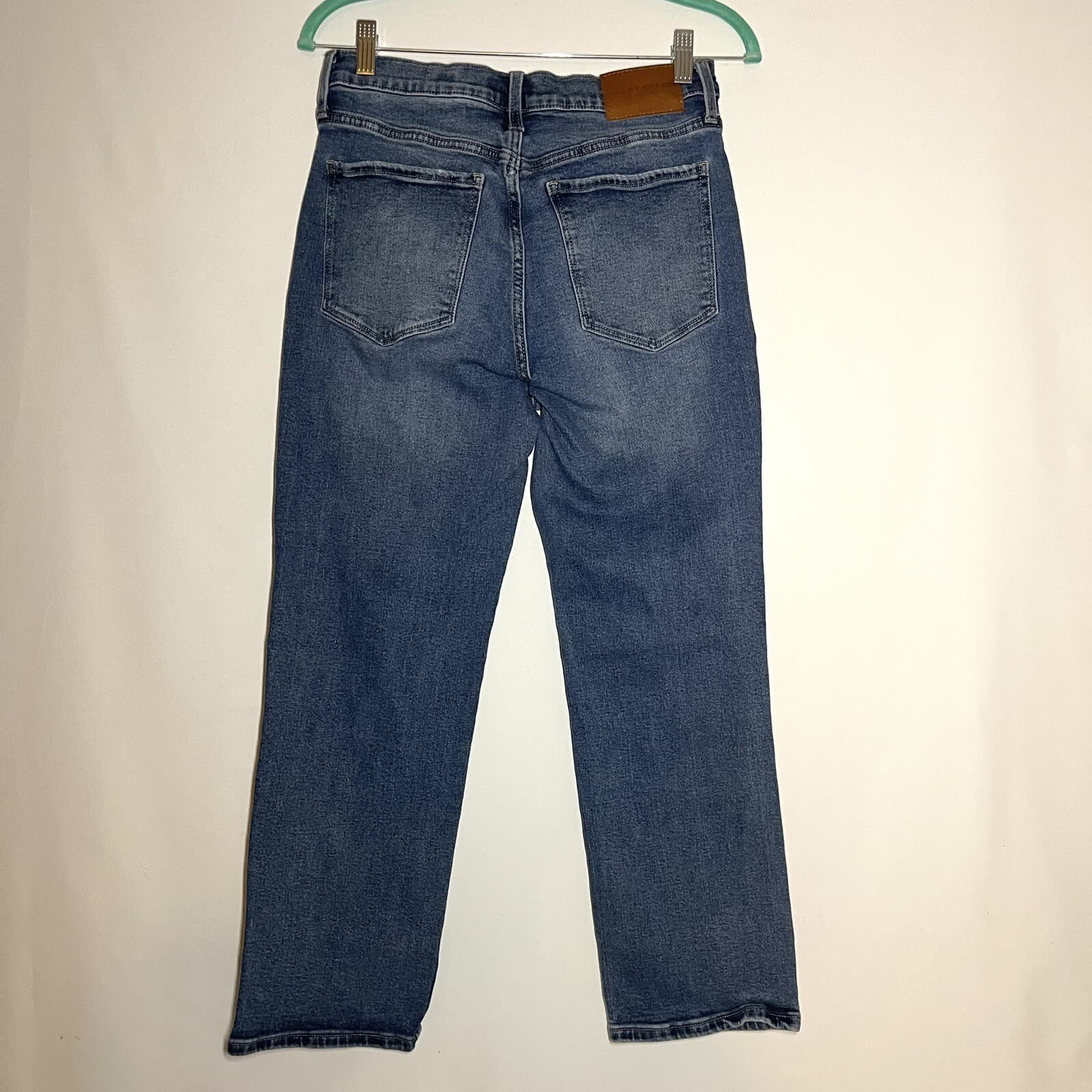 Lucky Brand Womens Size10/30 Ankle High Rise Stretch Ripped Blue Jeans Straight 4