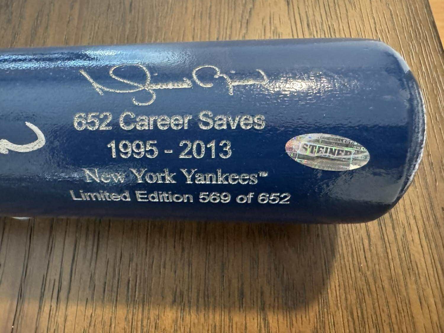 Mariano Rivera New York Yankees Signed Retirement Bat Limited Edition MLB RARE 3