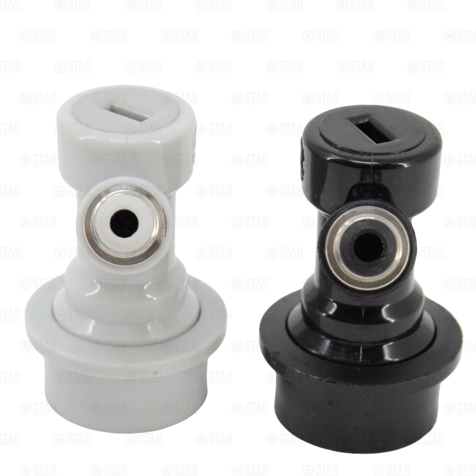 CMB 1/4" MFL Threaded Ball Lock Corny Keg Connector Coupler Set 2