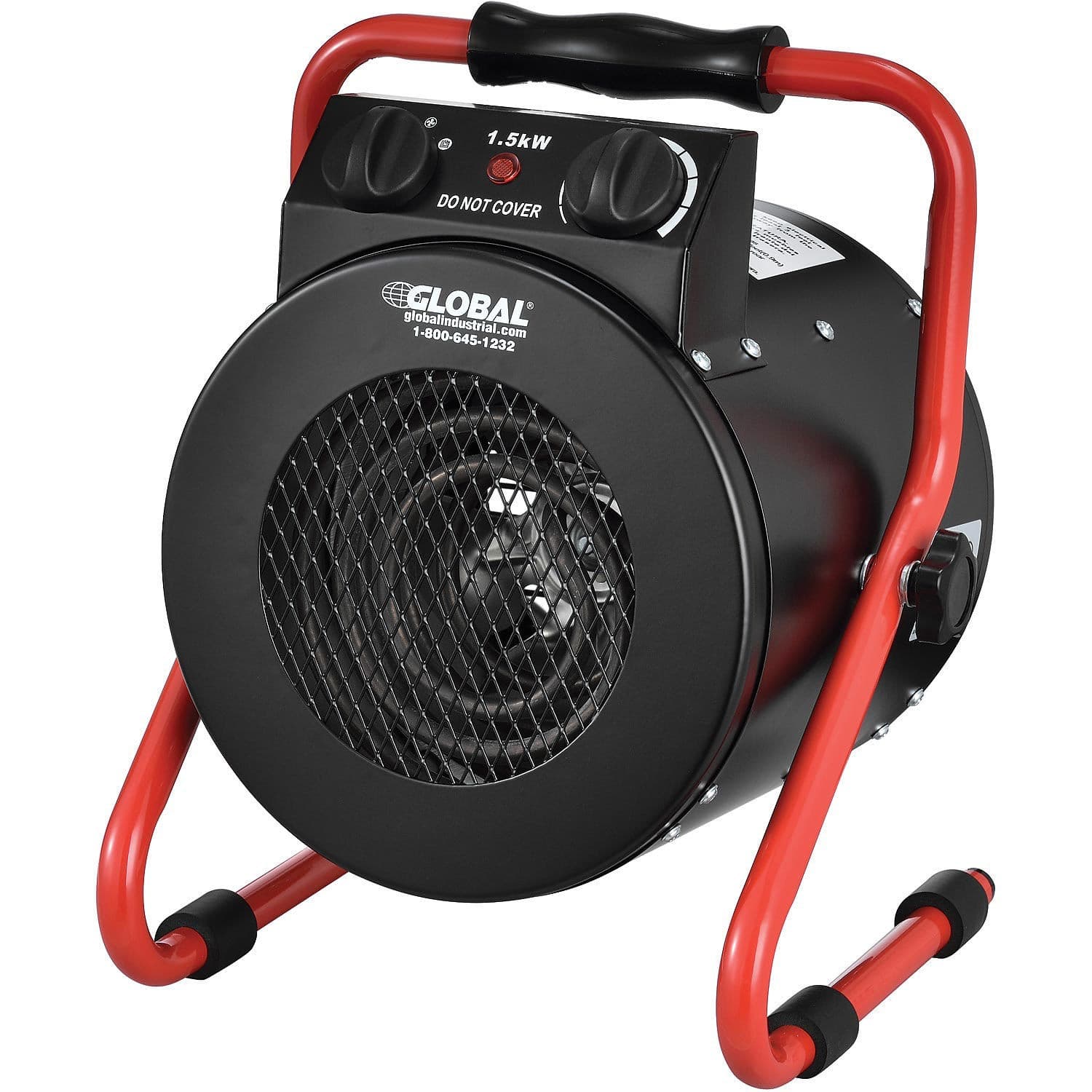 Portable Electric Space Heater With Thermostat 1500 watt 120v Red