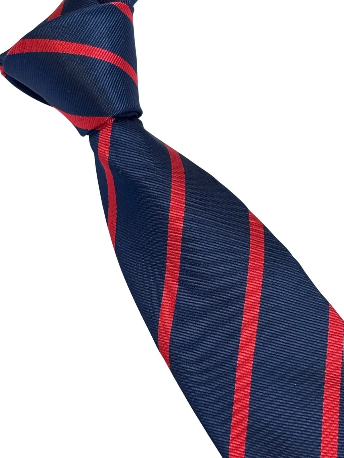 dark navy blue and red striped tie military school style by Frederick Thomas 6