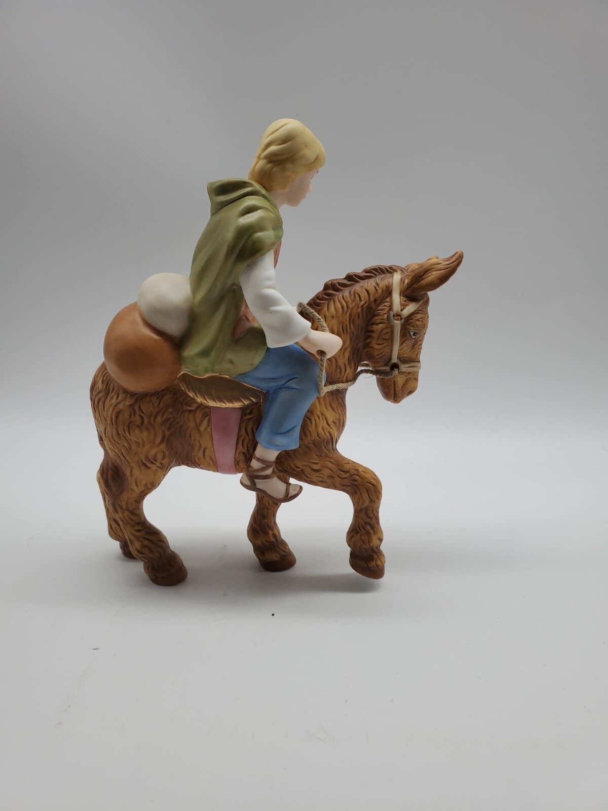 Rare 2003 Kincaid Nativity- Follow Yonder Star Boy On Donkey & Faithful Cow 4