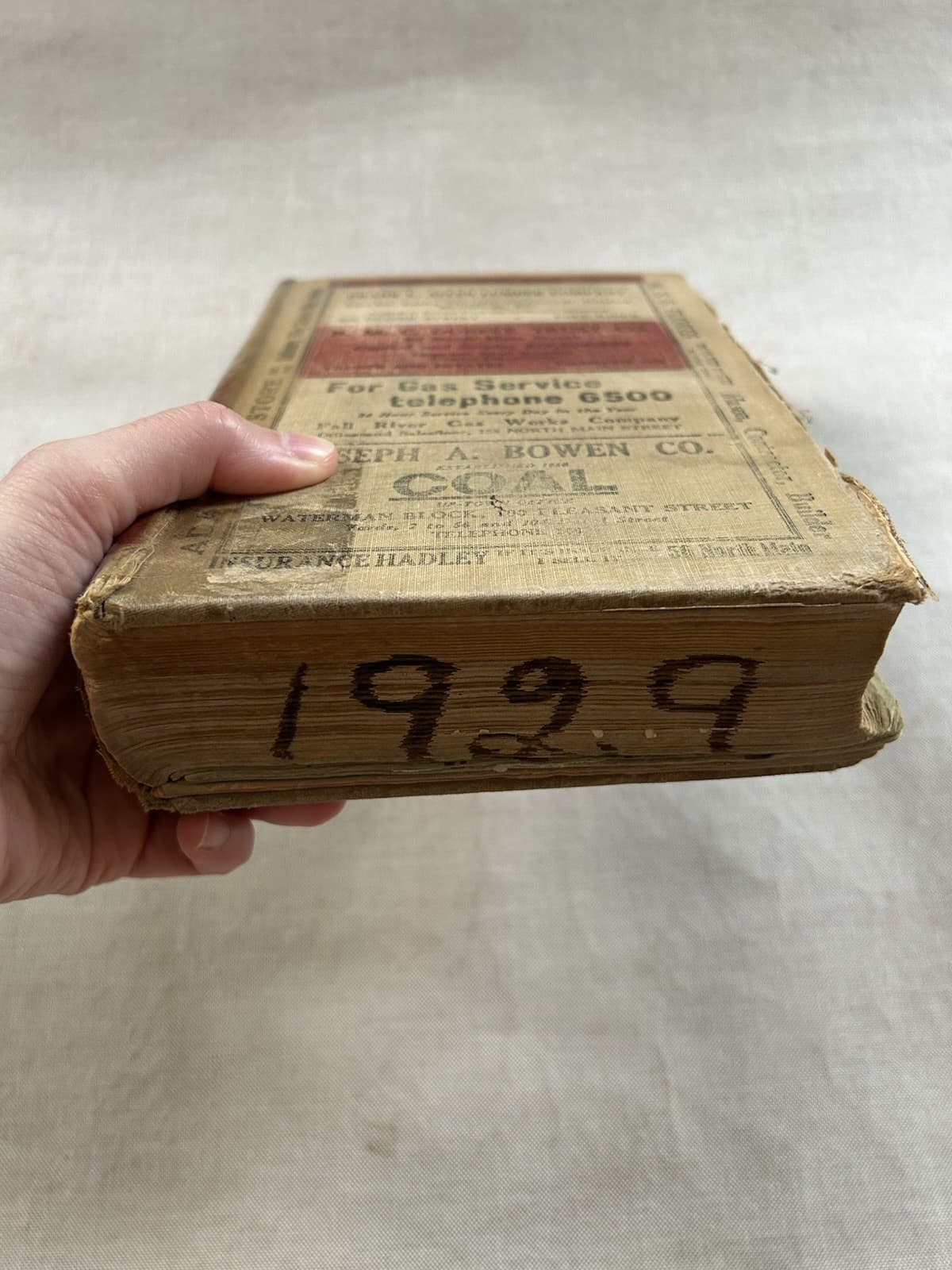 1929 FALL RIVER MA City Directory Genealogy Business Listings Local History Vtg 5