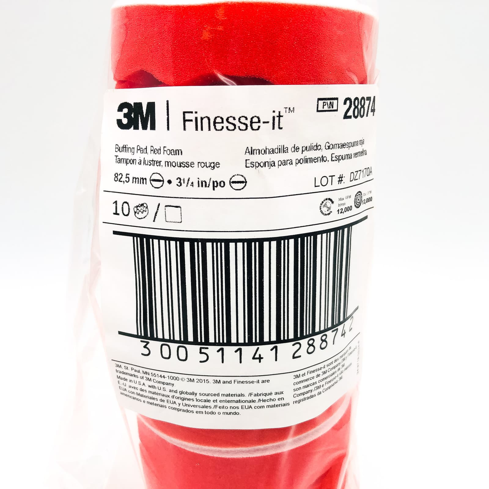 10x 3M Finesse It 28874 Foam Buffing Pads 3-1/4" Auto Body Car Detail Polishing 3