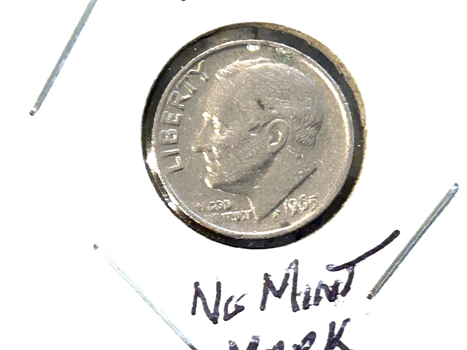 1965 Dime No Mint Mark, *ERROR COIN* “In God we trust” "Awesome" 6