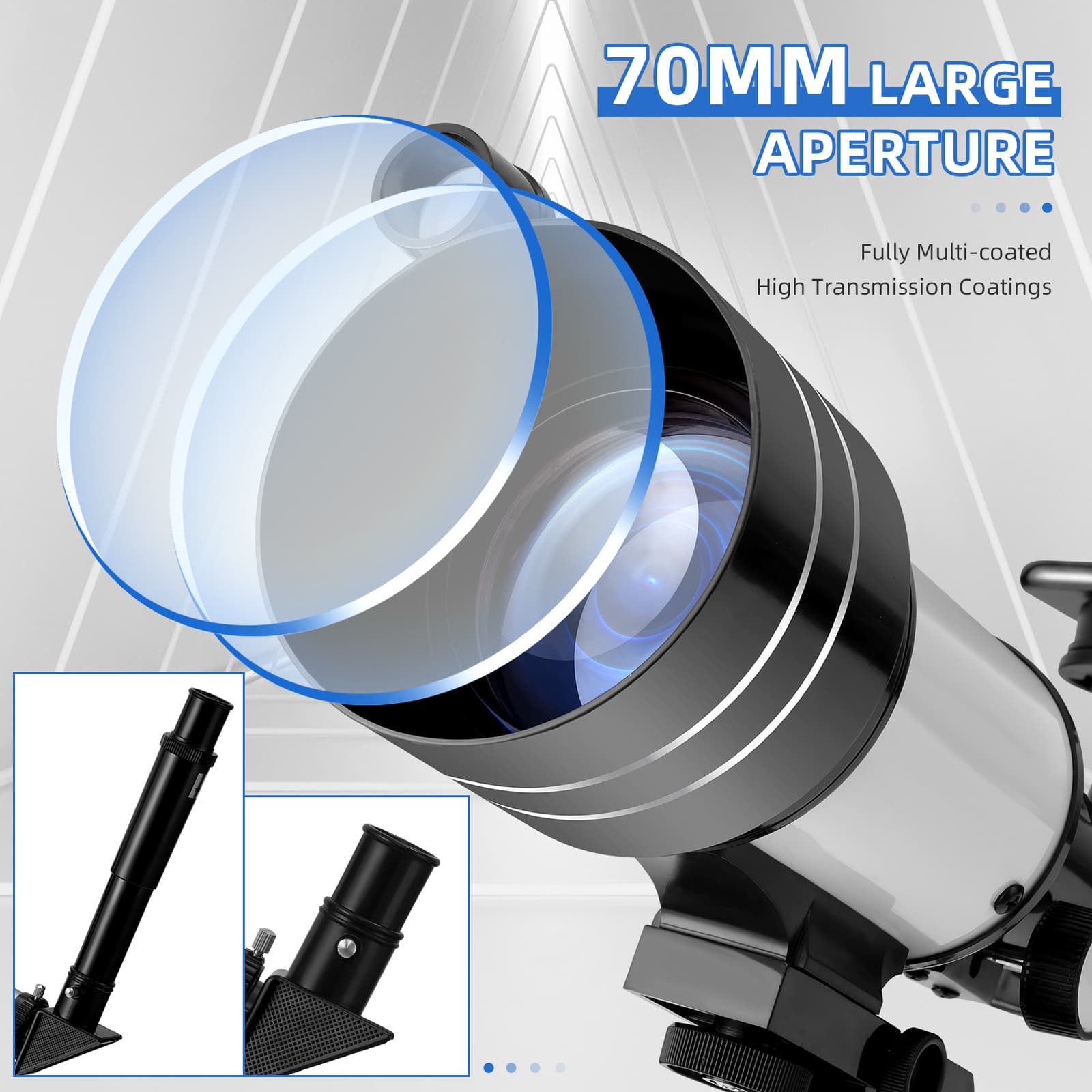 Professional Astronomical Telescope Night Vision  w/Certificate HD Viewing Space 4