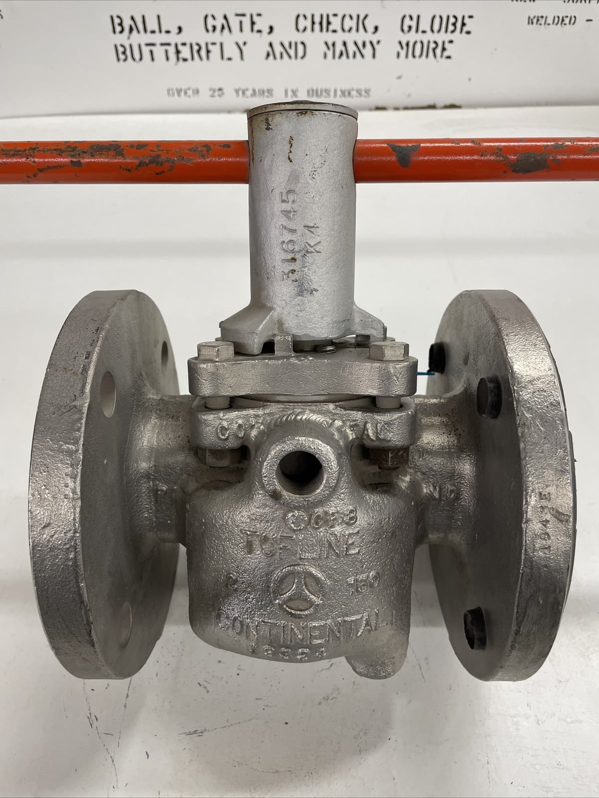 TUFLINE 067FJ Stainless Fully Jacketed Sleeved Plug Valve 3"x2”x3" Flanged CL150 2