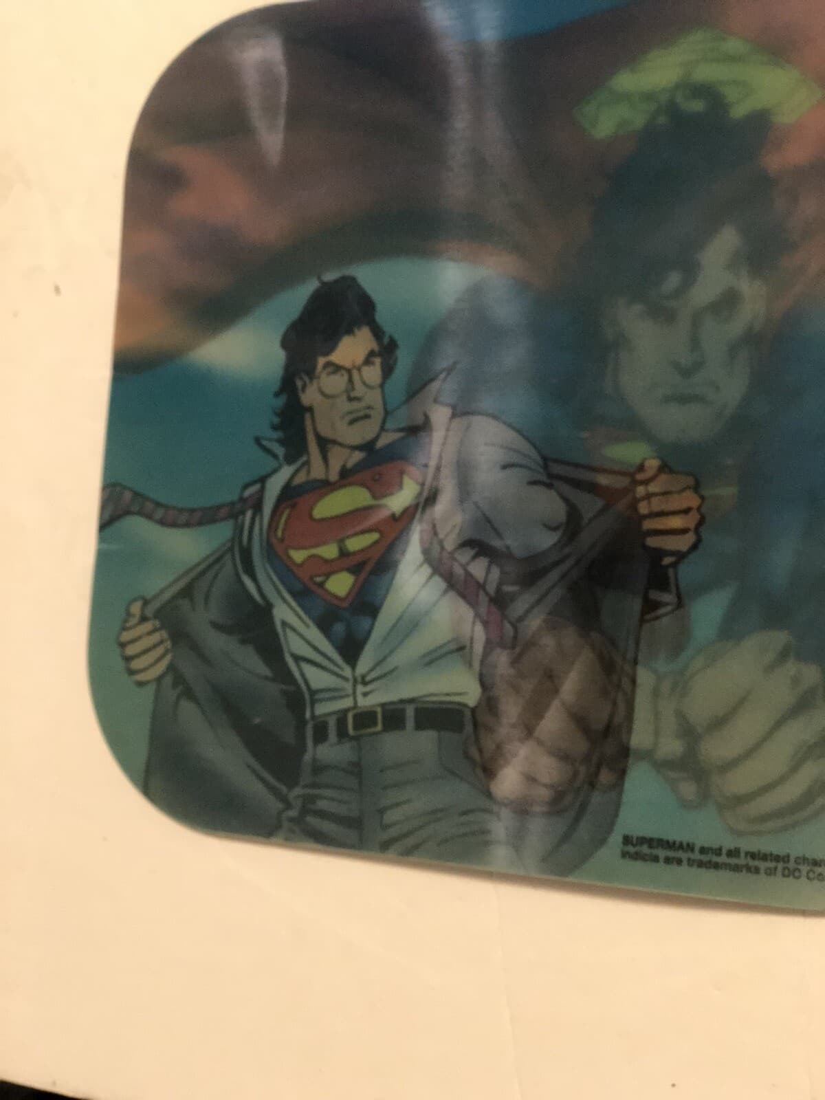 Superman Lenticular Motion Mouse Pad From 1996! 2 Images In One - Read Please 3