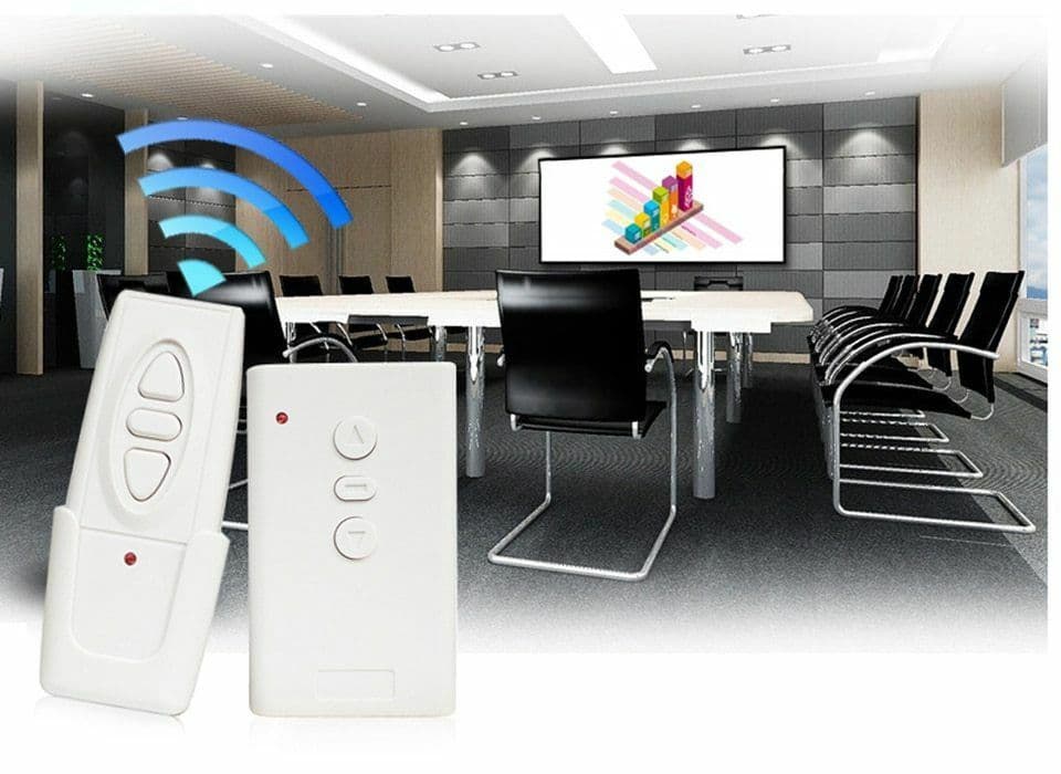 Motorised Projector Screen REMOTE Control RF Curtain Blind + WIRELESS TRIGGER 3