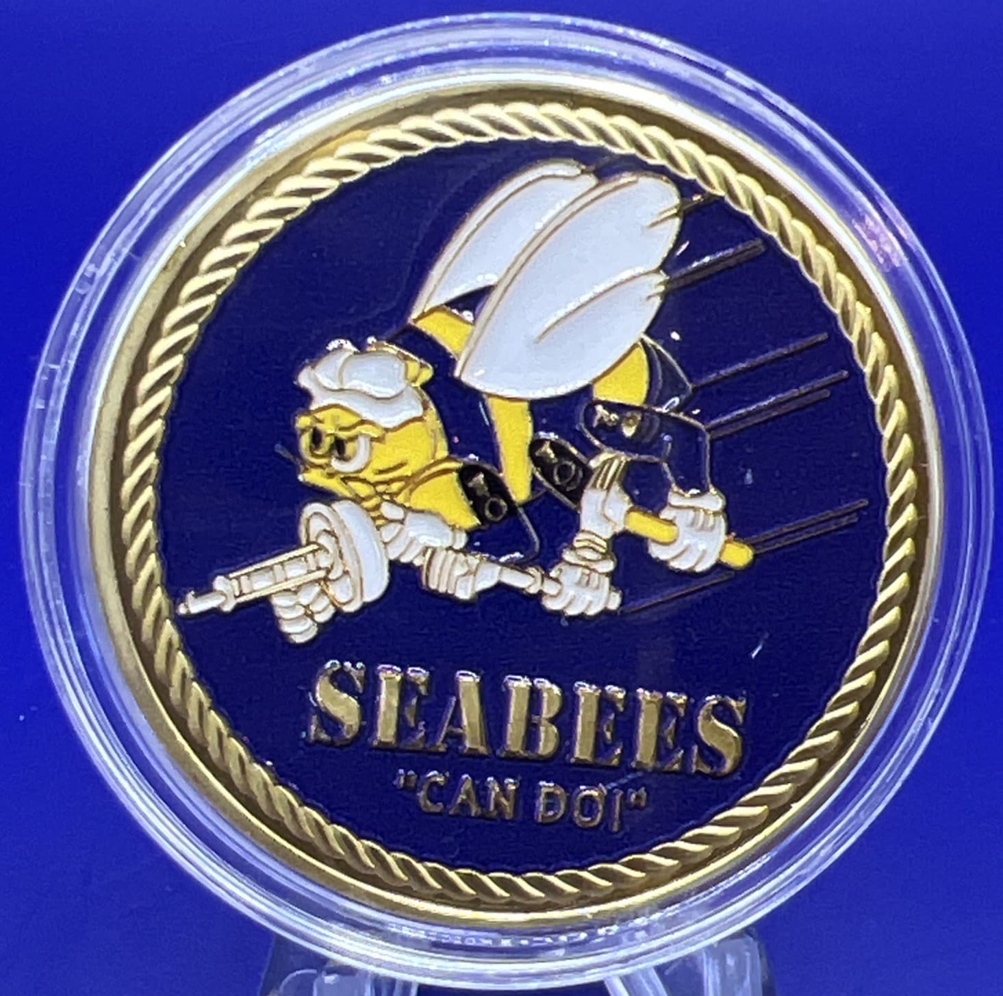 * US Navy Challenge Coin Seabee’s Can Do!! We Build We Fight Coin 3