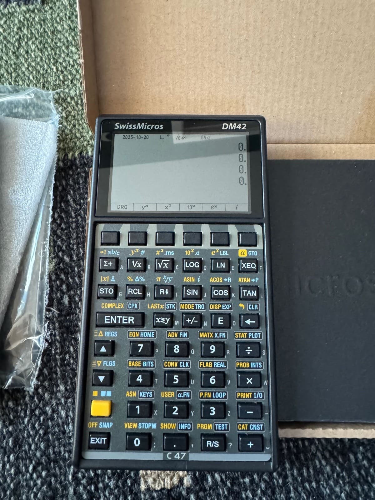 SwissMicros C47 (DM42) RPN Scientific Calculator w/ extra DM42 Screen/Key Face 3
