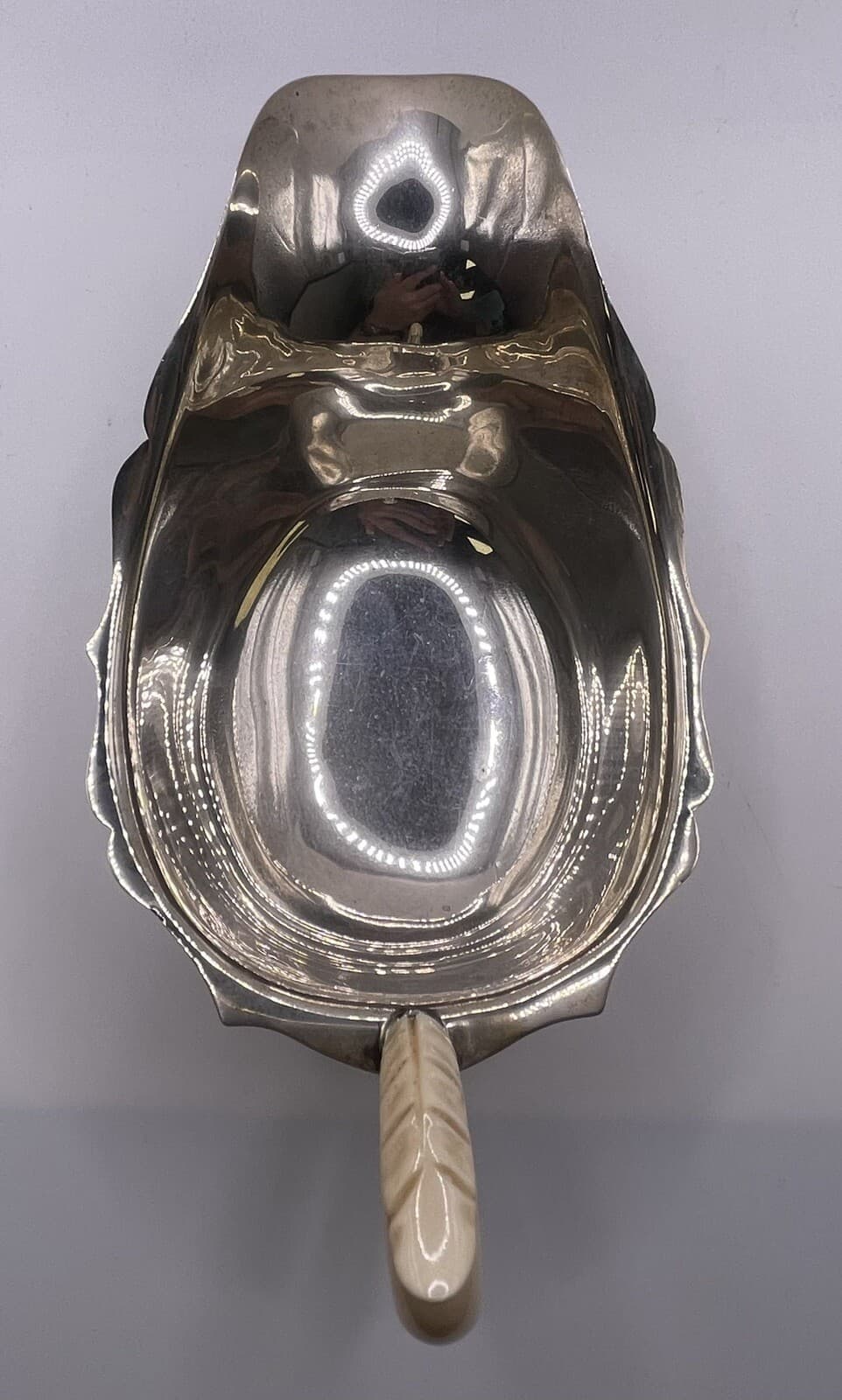 Sheffield England Viners Ltd Sterling Silver Gravy Boat c.1935 6