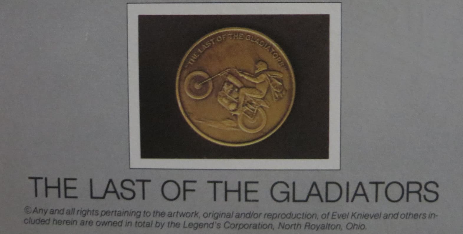 ONE EVEL KNIEVEL ORIGINAL '72 SOLID BRONZE COIN FROM SNAKE RIVER CANYON JUMP! 4