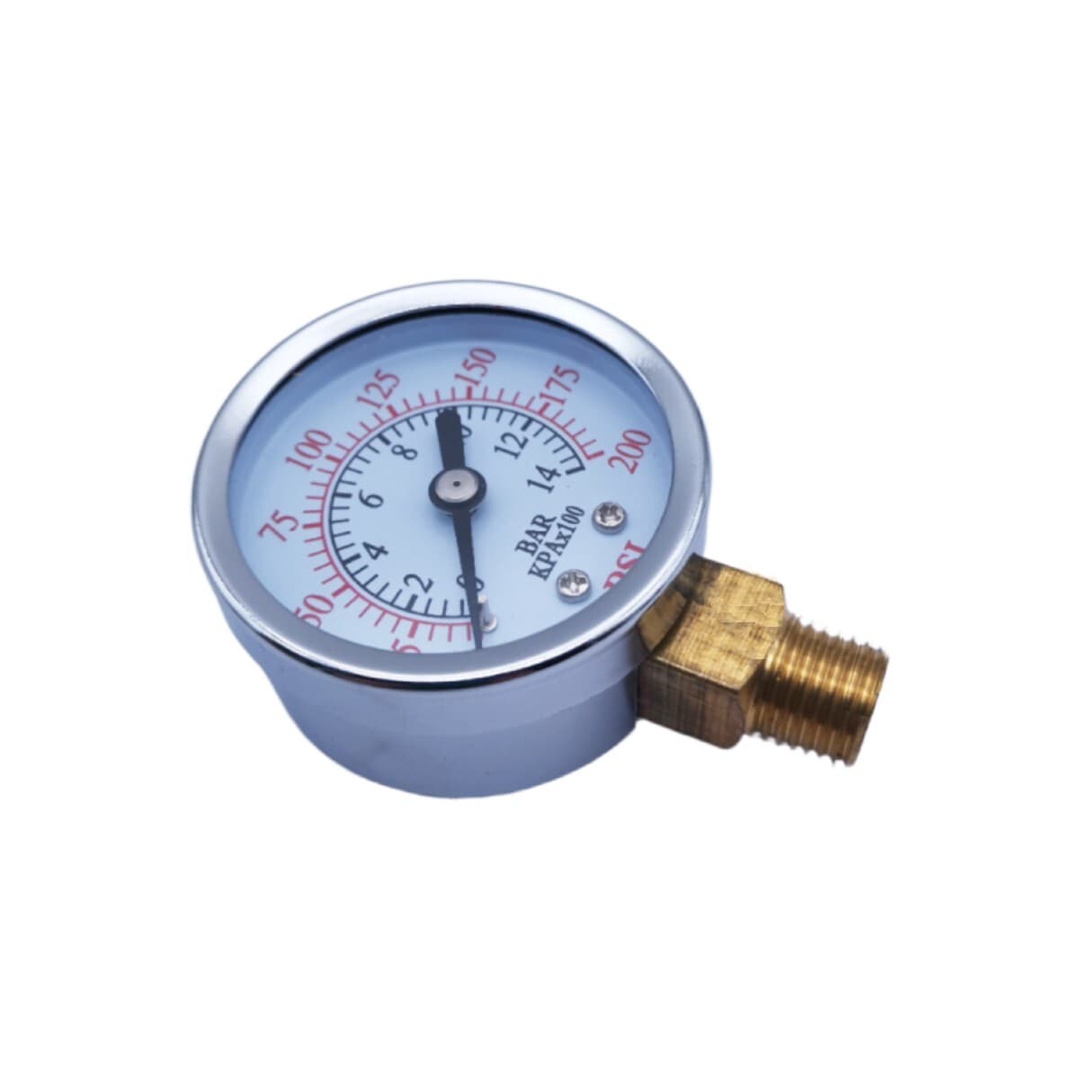 2 pcs Air Compressor Pressure Gauge 0-200 PSI 1/4" NPT Side Mount 2" Face 2