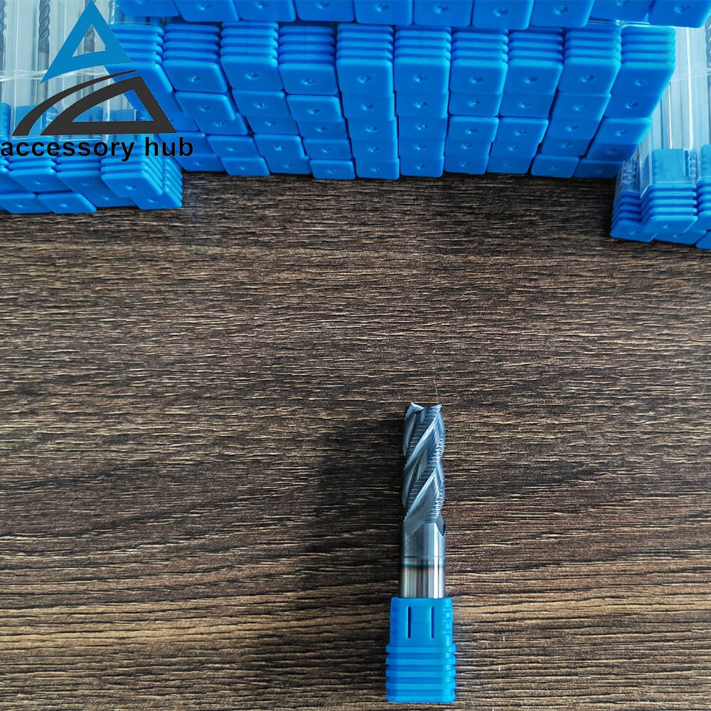 1PCS 1/2" 4 Flute 1-1/4" LOC Carbide Roughing End Mill 3" Overall Length-TiALN 2