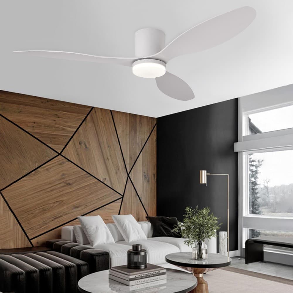 52" Modern Ceiling Fan with Light,Remote/App Control,Quiet DC Motor,6 Speeds 3