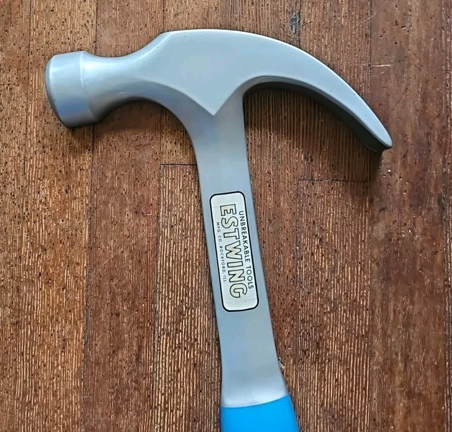 Rare 1950's Large Display Estwing Hammer Old Hardware Hanging Sign Industrial 4