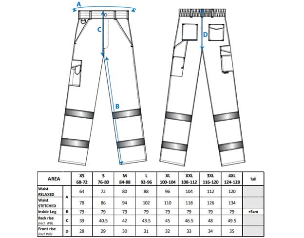 New Portwest Hi-Vis 2 Tone Combat Trousers Class E/1 Service Pant E049 3