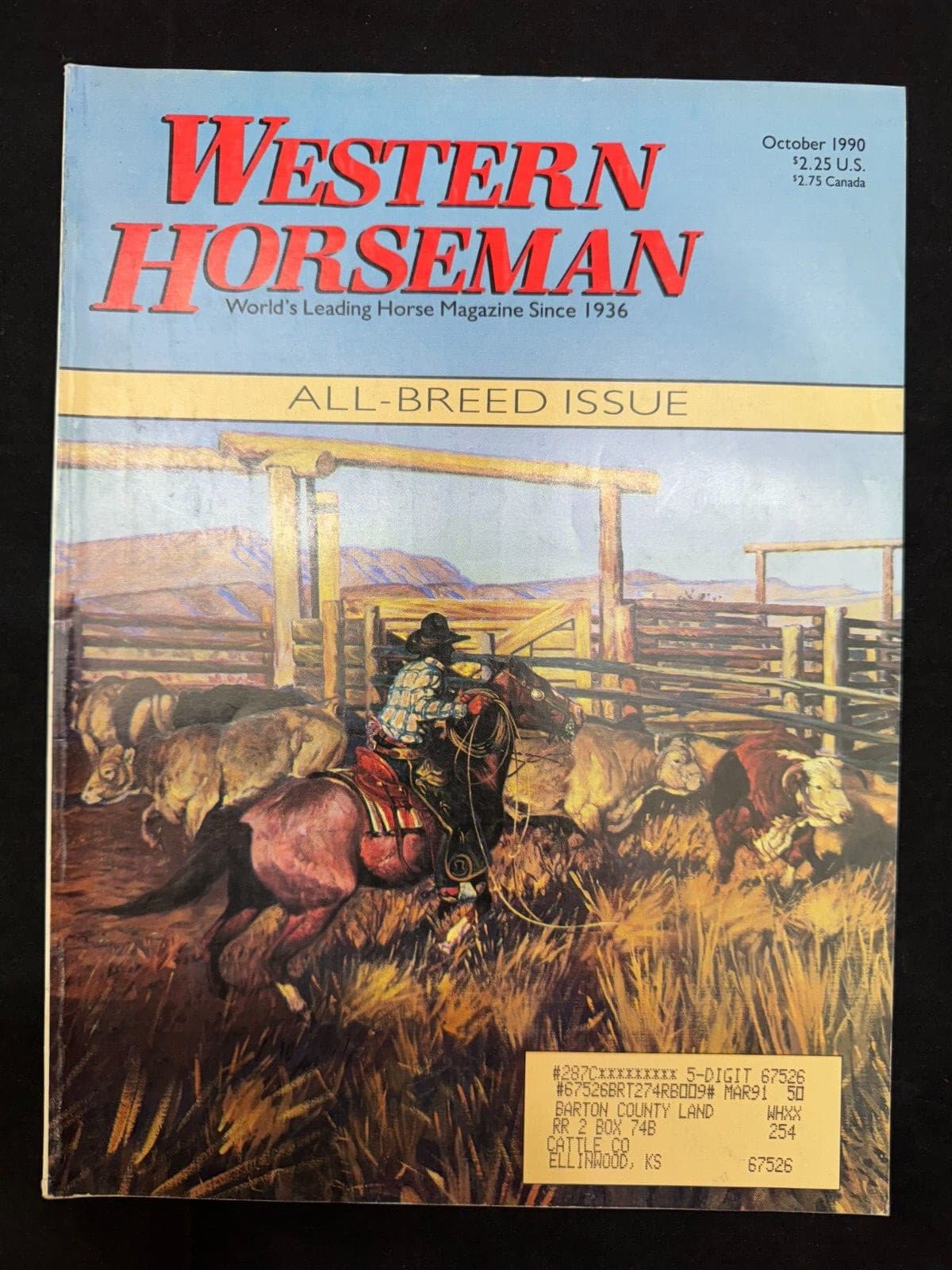 Western Horseman October 1990 All Breed Issue