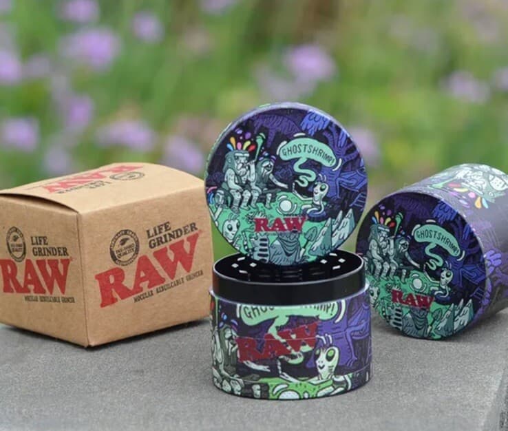 2 Inch Raw Grinder 4-Layer 50mm for Herb & Tobacco Alloy Metal [Random Design] 4