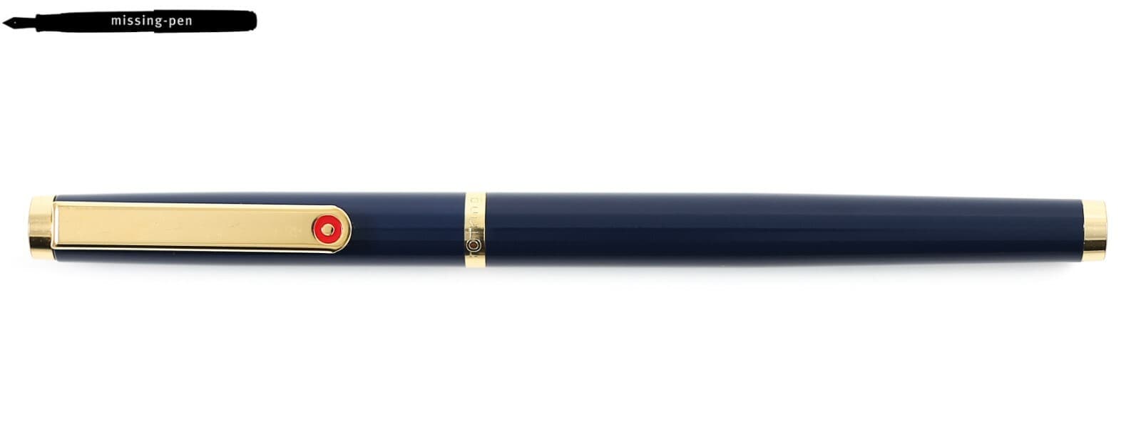 Vintage Rotring Rollerball Pen in Deep Blue with golden Trim 6