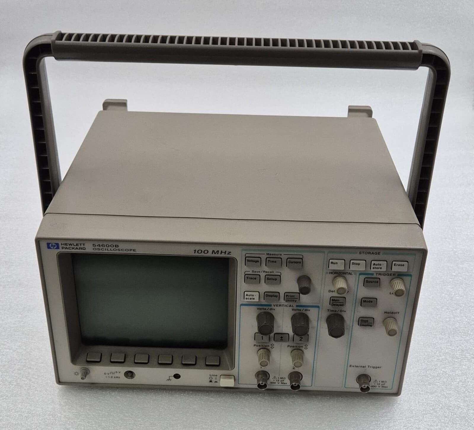 HP 54600B Oscilloscope 100MHz W/ 54652B RS-232 Parallel Interface Module *AS-IS* 4