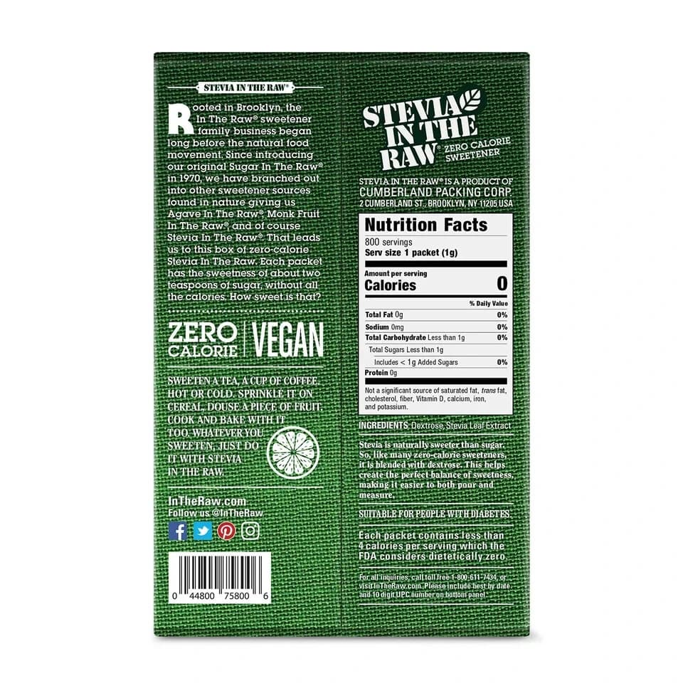 Stevia In The Raw Plant-Based Zero Calorie Sweetener Packets(800 ct.)Great Price 4