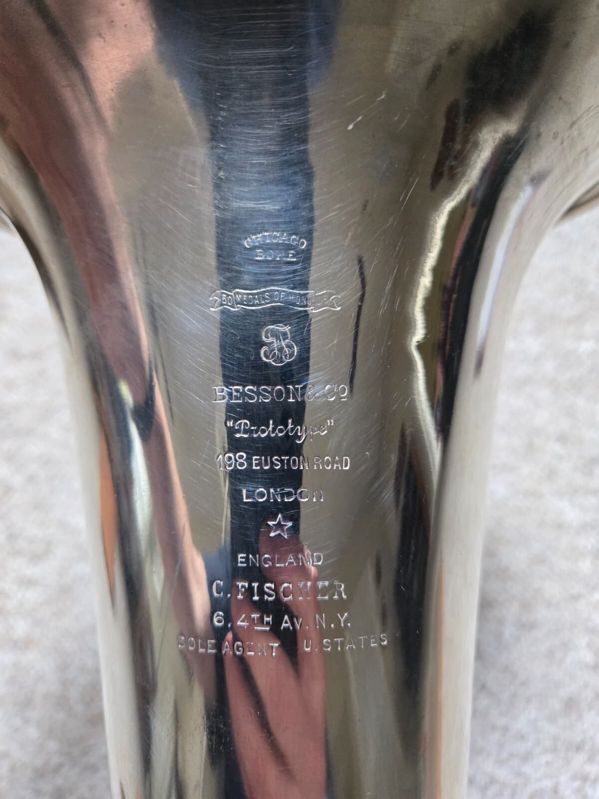 BESSON Euphonium - Baritone 3V  "PROTOTYPE" made ~1897 excellent condition 2